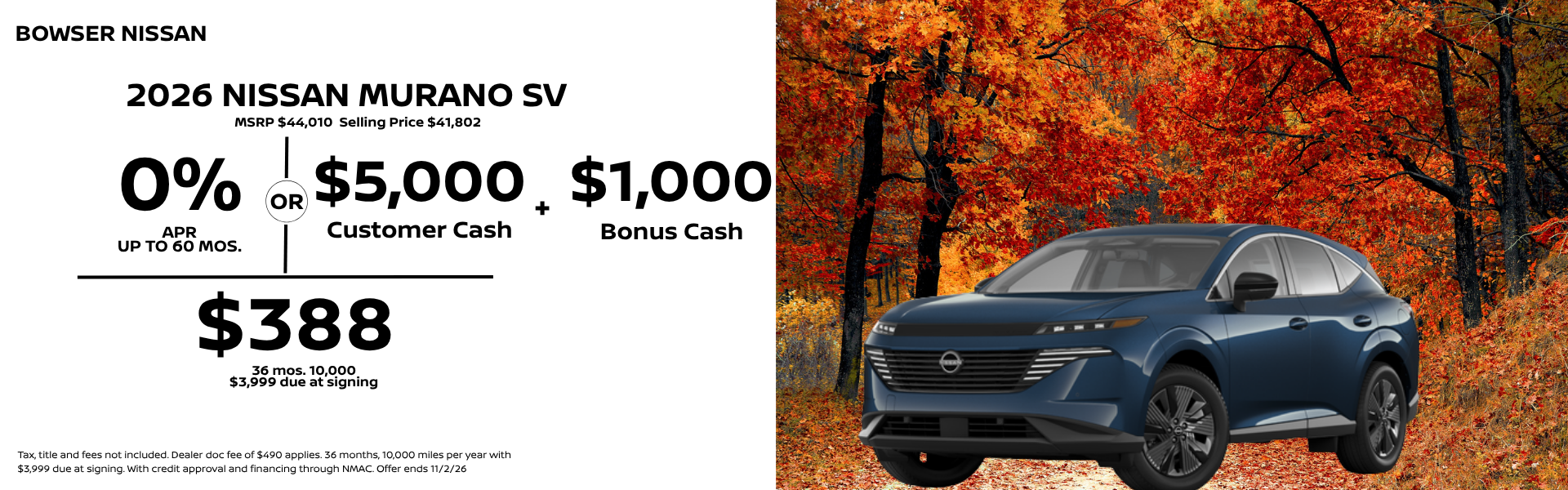 2026 Nissan Murano SV Offers