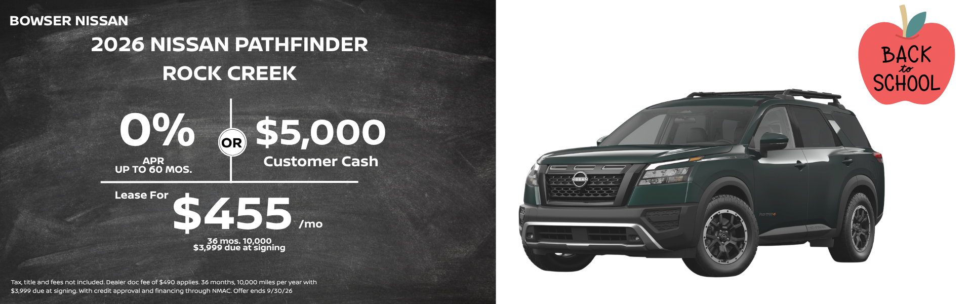 2026 Nissan Pathfinder Rock Creek Offers
